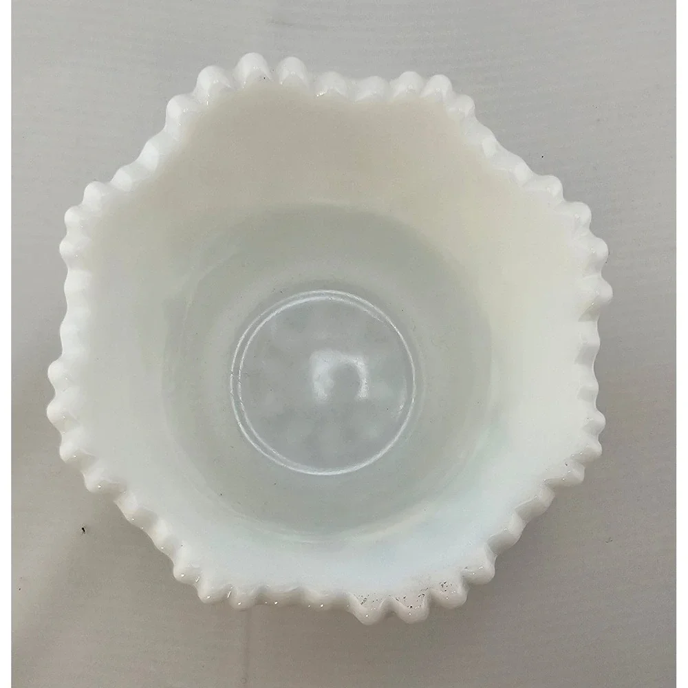 Vintage Milk Glass Creamer and Sugar Bowl Set Starburst mid-century‎ Farmhouse